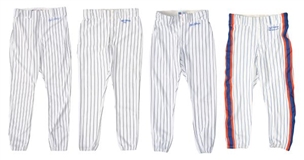 (4) Pairs of  Mel Stottlemyre Game Used and Signed Pants - Yankees and Mets (Stottlemyre LOA)